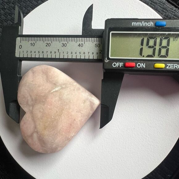 Pink Opal Heart Carving (#7) - Picture 8 of 9